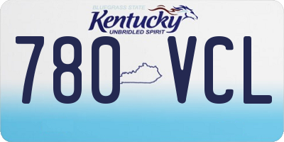 KY license plate 780VCL