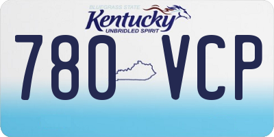 KY license plate 780VCP