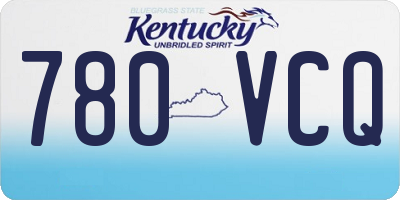 KY license plate 780VCQ