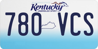 KY license plate 780VCS