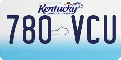 KY license plate 780VCU