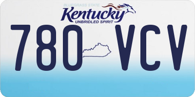 KY license plate 780VCV