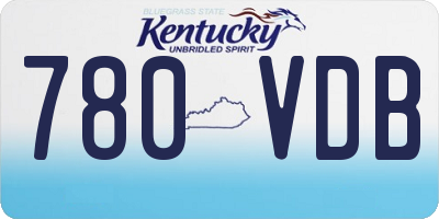 KY license plate 780VDB