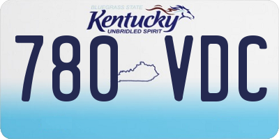KY license plate 780VDC
