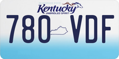 KY license plate 780VDF