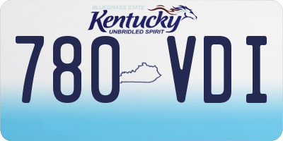 KY license plate 780VDI
