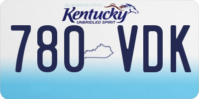 KY license plate 780VDK