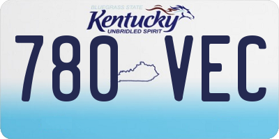 KY license plate 780VEC