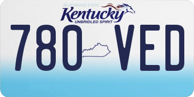 KY license plate 780VED
