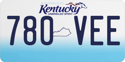 KY license plate 780VEE