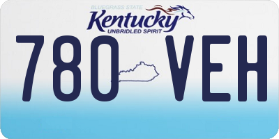 KY license plate 780VEH