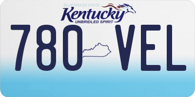 KY license plate 780VEL