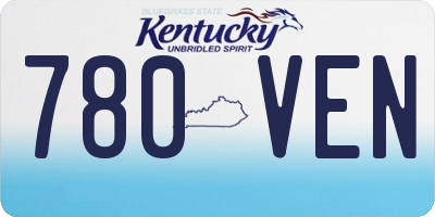 KY license plate 780VEN