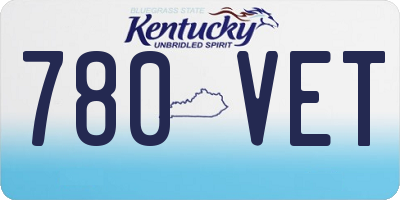 KY license plate 780VET