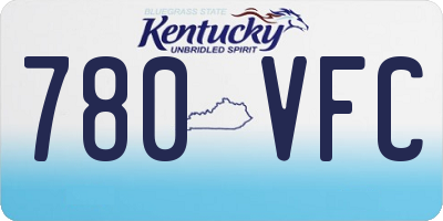 KY license plate 780VFC