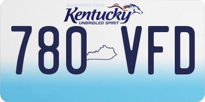 KY license plate 780VFD