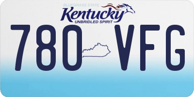 KY license plate 780VFG