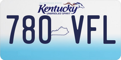 KY license plate 780VFL
