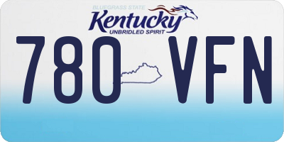 KY license plate 780VFN