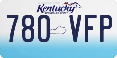 KY license plate 780VFP