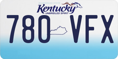 KY license plate 780VFX