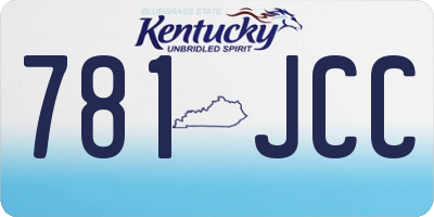 KY license plate 781JCC