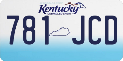 KY license plate 781JCD