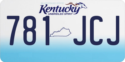 KY license plate 781JCJ