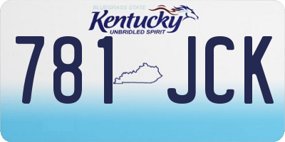 KY license plate 781JCK