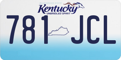 KY license plate 781JCL