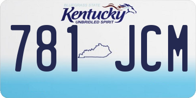 KY license plate 781JCM