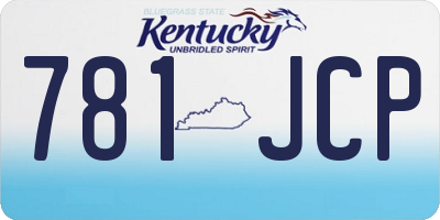 KY license plate 781JCP