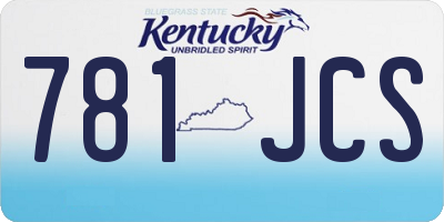 KY license plate 781JCS