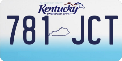 KY license plate 781JCT