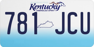 KY license plate 781JCU