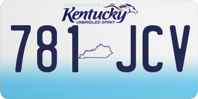 KY license plate 781JCV