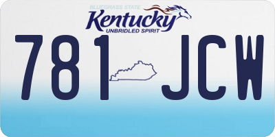 KY license plate 781JCW