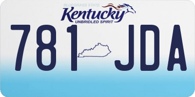KY license plate 781JDA