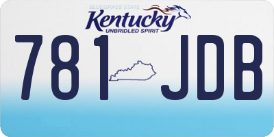 KY license plate 781JDB
