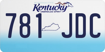 KY license plate 781JDC