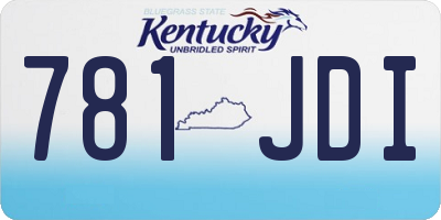 KY license plate 781JDI