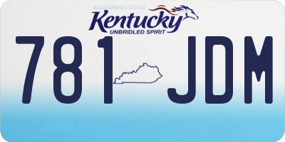 KY license plate 781JDM