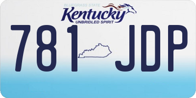 KY license plate 781JDP