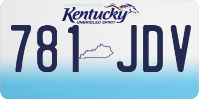 KY license plate 781JDV