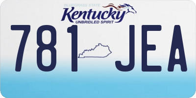 KY license plate 781JEA