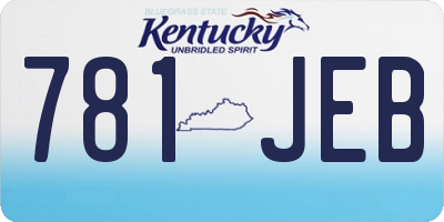 KY license plate 781JEB