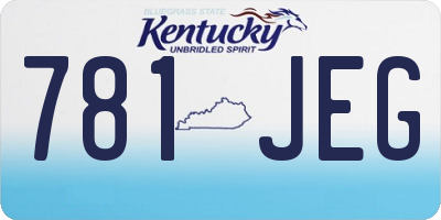 KY license plate 781JEG