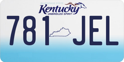 KY license plate 781JEL