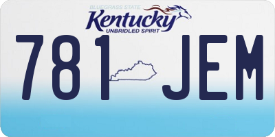KY license plate 781JEM