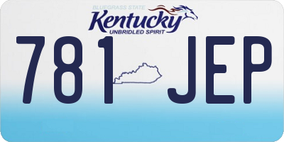 KY license plate 781JEP